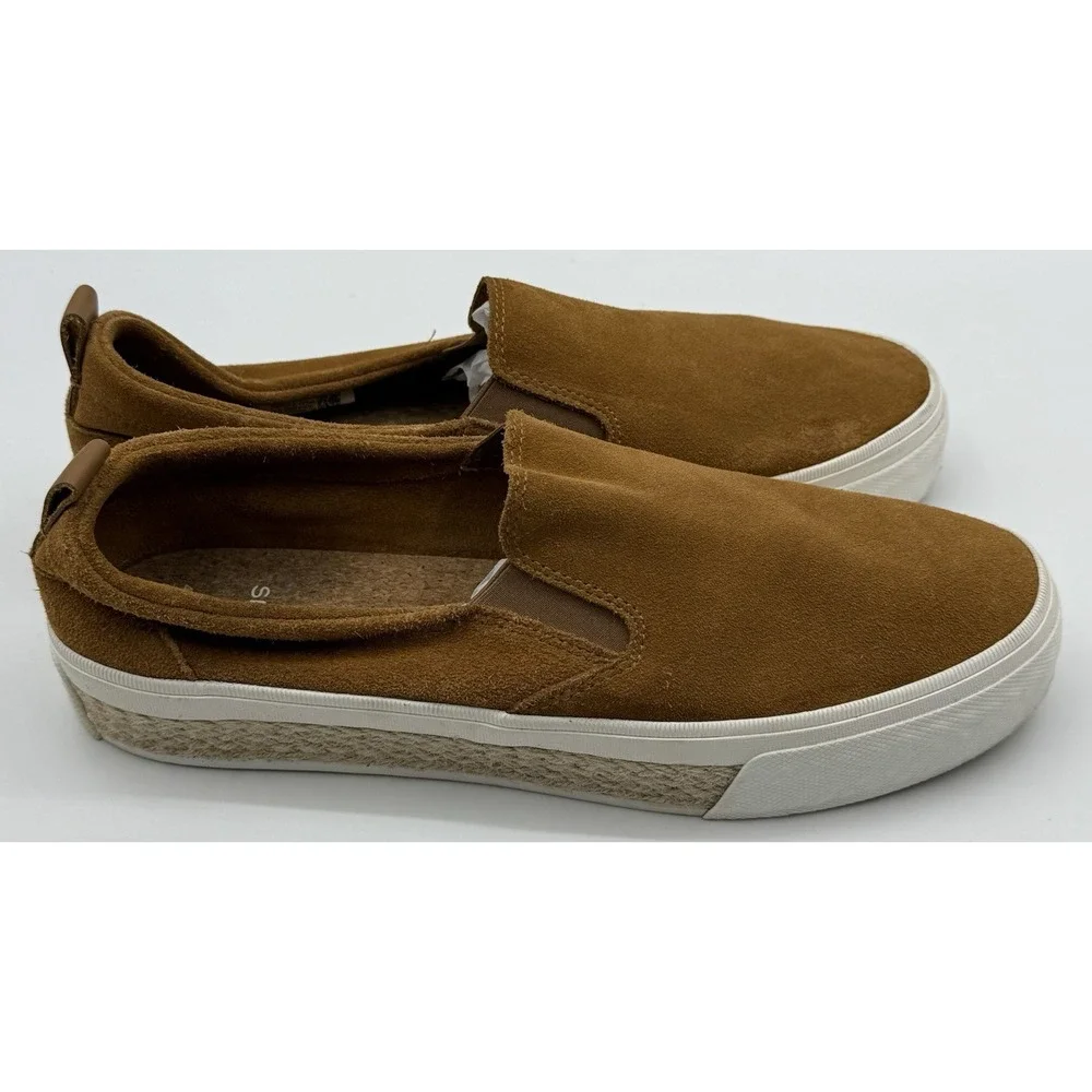 Sperry Top Sider Women's Sz 12 Tan Suede Slide‎ On Espadrille